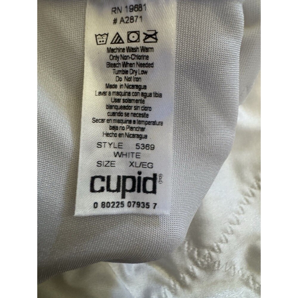 Cupid ShapeWear White Nylon Spandex High Waist Long Leg Size XL - Picture 4 of 6